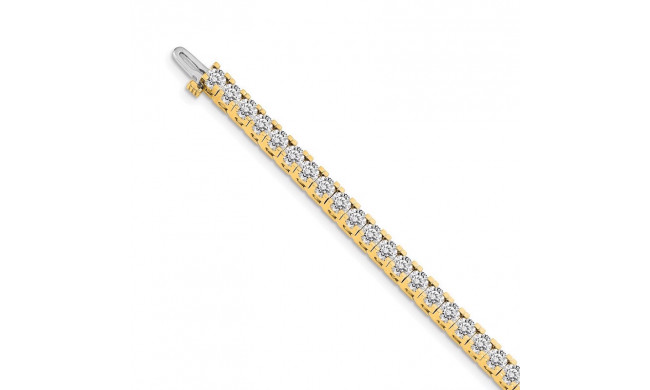 Quality Gold 14k Yellow Gold AAA Diamond Tennis Bracelet - X2045AAA