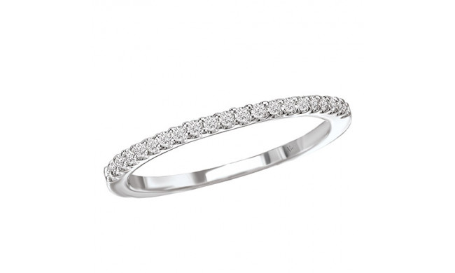 La Vie 14k White Gold Diamond Wedding Band