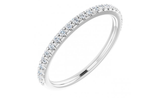14K White 1/5 CTW Diamond Band for 6x6 mm Cushion Ring - 12214560004P
