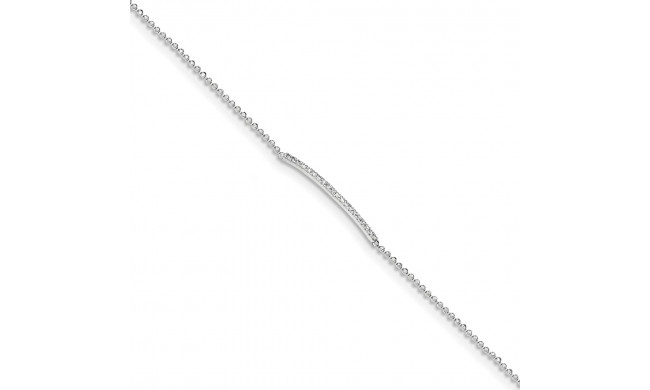 Quality Gold Sterling Silver Rhodium-plated CZ   Bracelet - QX928CZ
