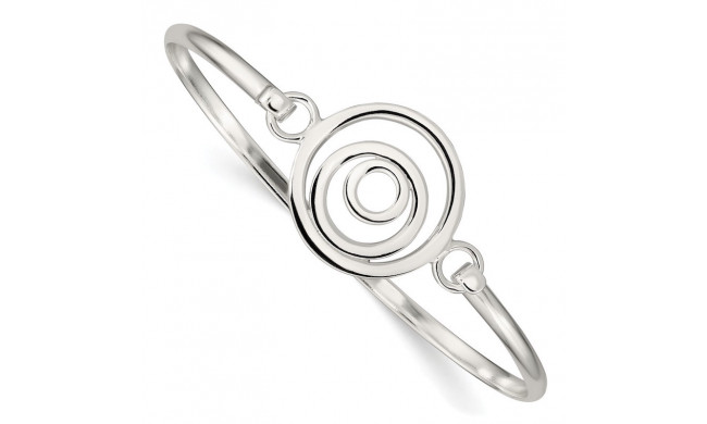Quality Gold Sterling Silver Mutli-circle Bangle Bracelet - QB409