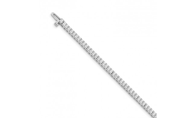 Quality Gold 14k White Gold 2mm Princess 4ct Diamond Tennis Bracelet - X10022W