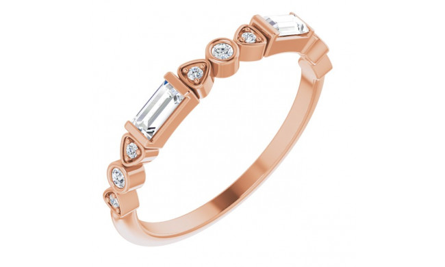 14K Rose 1/4 CTW Diamond Anniversary Band - 124063602P