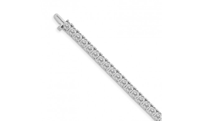 Quality Gold 14k White Gold A Diamond Tennis Bracelet - X2047WA