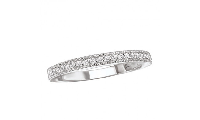 La Vie 14k White Gold Diamond Wedding Band