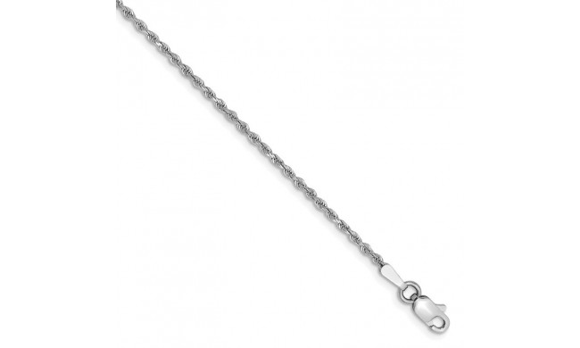 Quality Gold 14k White Gold 1.5mm Rope Chain Anklet - 012W-9