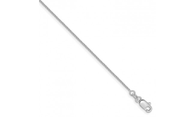 Quality Gold 14k White Gold .8mm Spiga Chain Anklet - PEN95-10