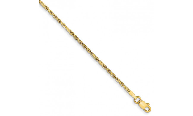 Quality Gold 14k 1.8mm Milano Rope Chain Anklet - MIL030-9