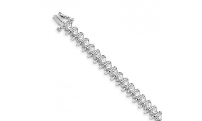 Quality Gold 14k White Gold AAA Diamond Tennis Bracelet - X2006WAAA