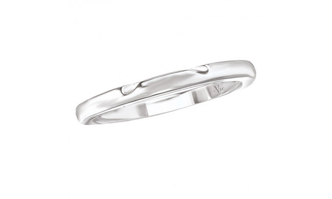 La Vie 14k White Gold Wedding Band