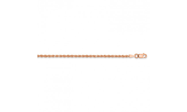 Quality Gold 14k Rose Gold 2mm Diamond-cut Rope Chain Anklet - 016R-10