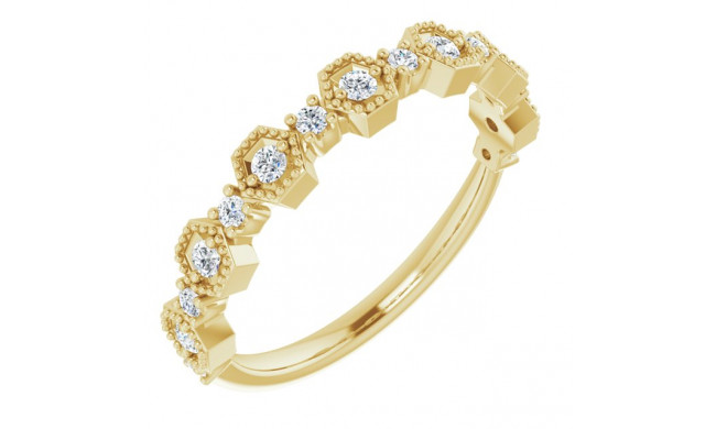 14K Yellow 1/4 CTW Diamond Anniversary Band - 124109601P