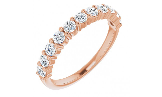 14K Rose 1/2 CTW Diamond Anniversary Band - 12287760015P