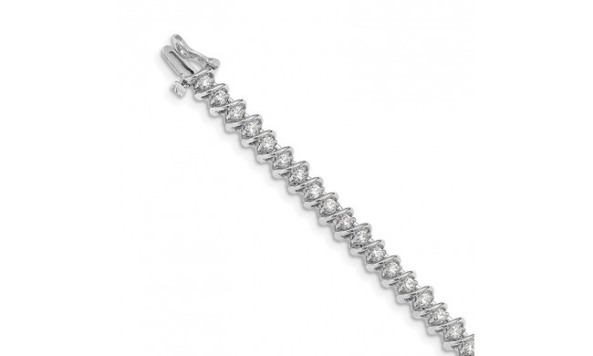 Quality Gold 14k White Gold AAA Diamond Tennis Bracelet - X2003WAAA