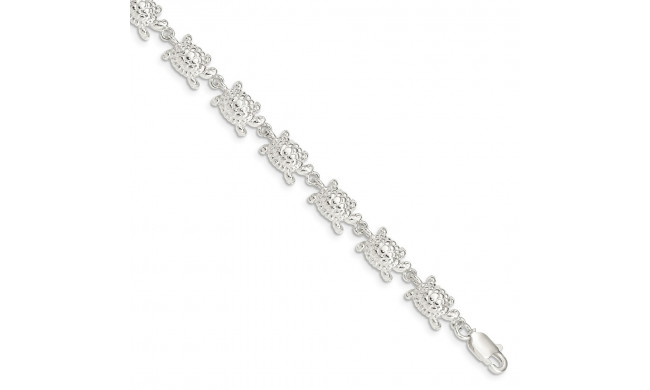 Quality Gold Sterling Silver Turtles Bracelet - QG843-7