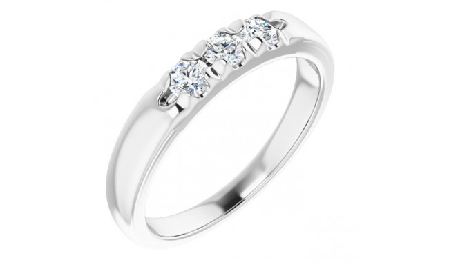 14K White 1/3 CTW Diamond French-Set Anniversary Band - 124030603P