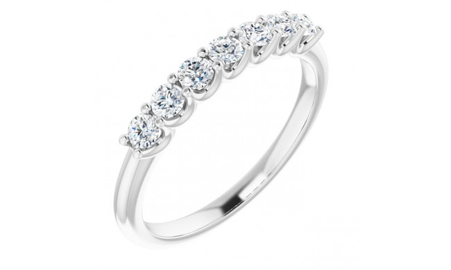 14K White 3/8 CTW Diamond Anniversary Band - 1236586016P