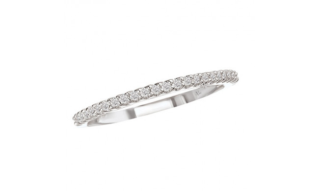 La Vie 14k White Gold Diamond Wedding Band