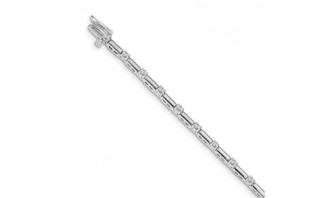 Quality Gold 14k White Gold AA Diamond Tennis Bracelet - X762WAA