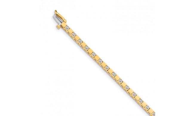Quality Gold 14k Yellow Gold A Diamond Tennis Bracelet - X742A