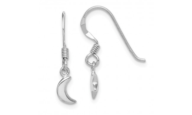 Quality Gold Sterling Silver Rhodium-plated Star & Moon Dangle Earring - QE15047
