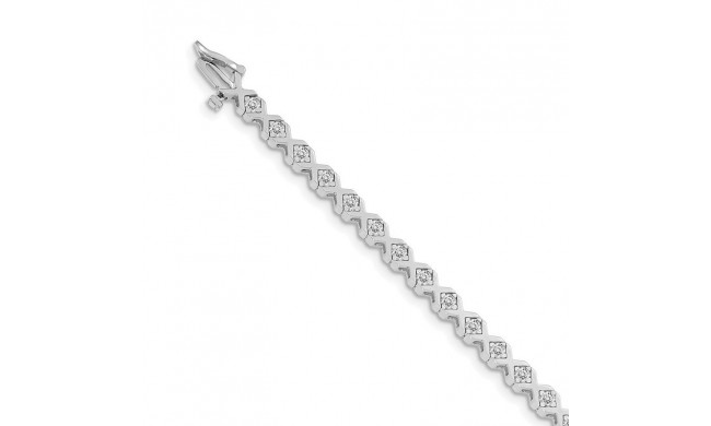 Quality Gold 14k White Gold A Diamond Tennis Bracelet - X721WA