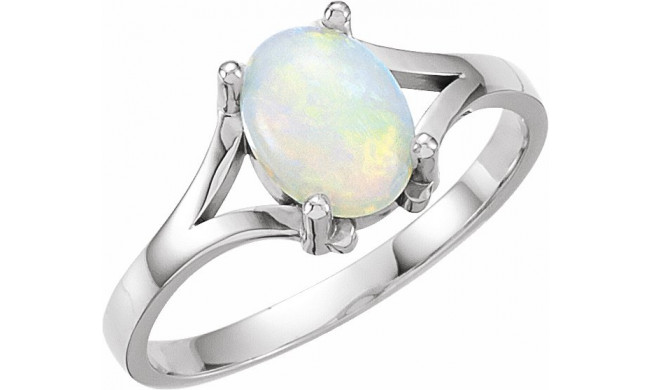 14K White Opal Ring - 765370000P