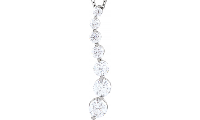 14K White 1 CTW Diamond Journey 18 Necklace - 6772460004P
