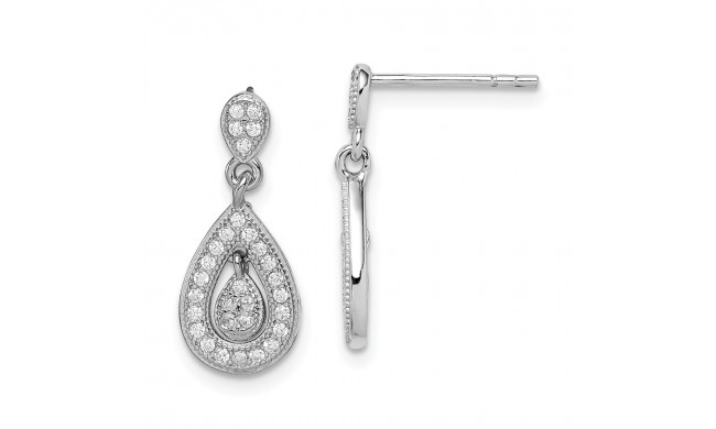 Quality Gold Sterling Silver Rhodium-plated CZ Pav