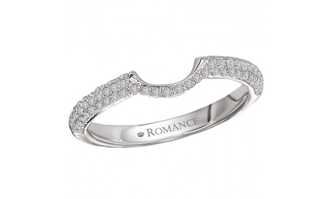 Romance 18k White Gold Curved Wedding Band