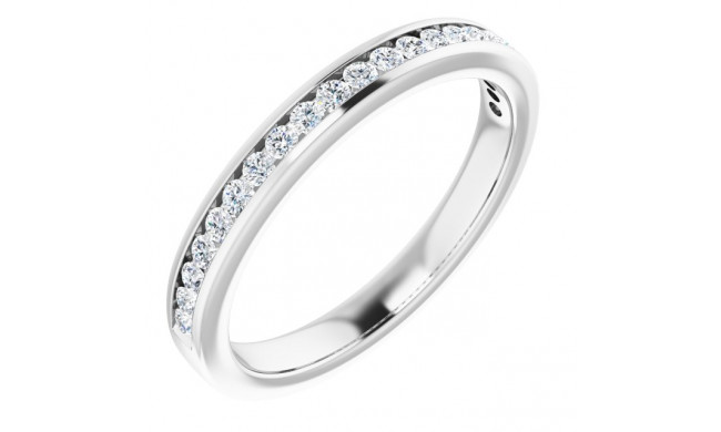 14K White 1/2 CTW Diamond Anniversary Band - 12298160046P