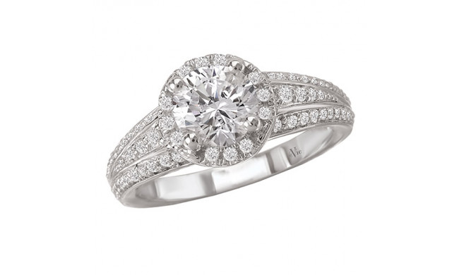 La Vie 14k White Gold Semi-Mount Diamond Engagement Ring