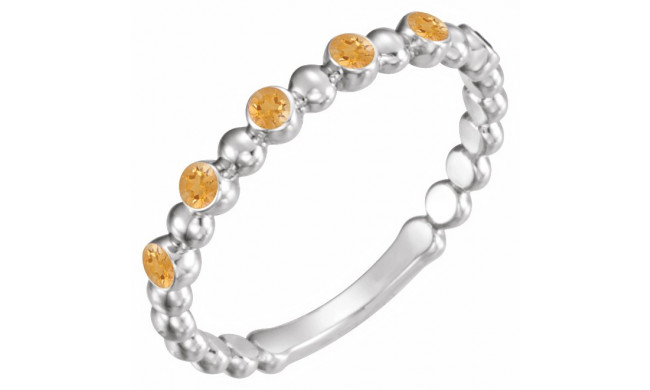 14K White Citrine Stackable Ring - 71814659P