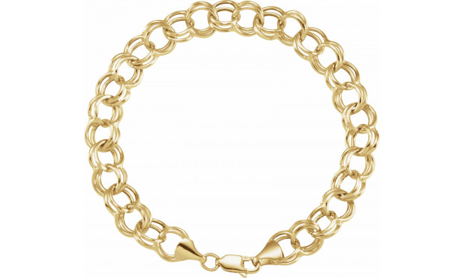 14K Yellow 5.7 mm Double Link Charm 8 Bracelet - 6516301002P