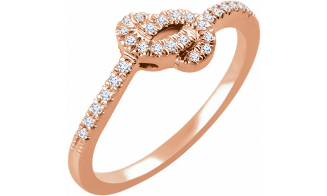 14K Rose 1/6 CTW Diamond Knot Ring - 65213060002P