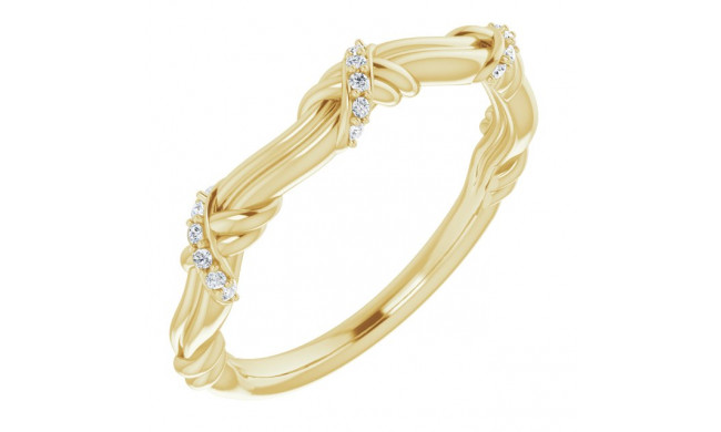 14K Yellow .06 CTW Diamond Anniversary Band - 123320601P