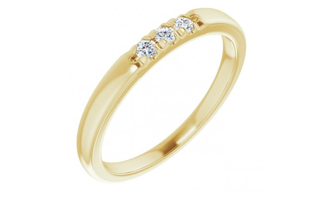 14K Yellow .09 CTW Diamond French-Set Anniversary Band - 124030605P