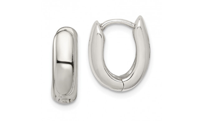 Quality Gold Sterling Silver Oval Hoop Earrings - QE3450