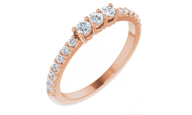 14K Rose 1/3 CTW Diamond Anniversary Band - 124006606P