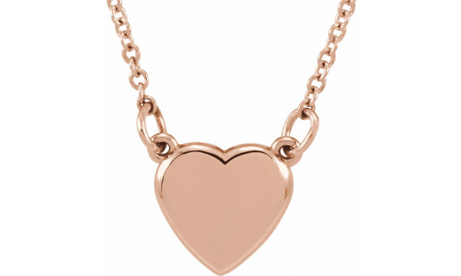 14K Rose Heart 18 Necklace - 85930102P