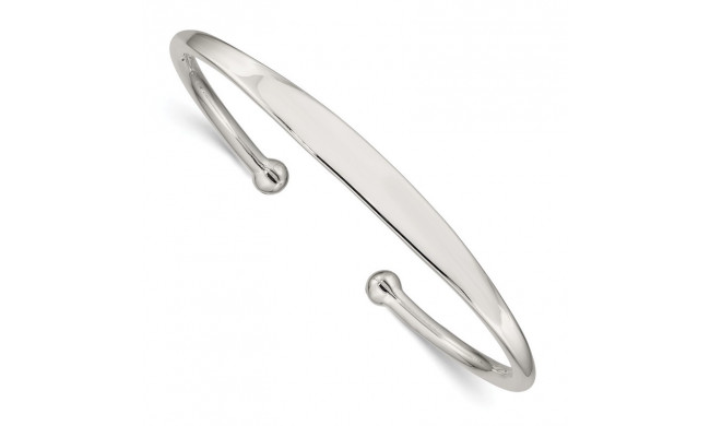 Quality Gold Sterling Silver 5mm Fancy Cuff Bangle Bracelet - QB133