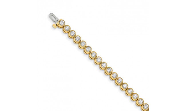 Quality Gold 14k Yellow Gold AAA Diamond Tennis Bracelet - X2902AAA