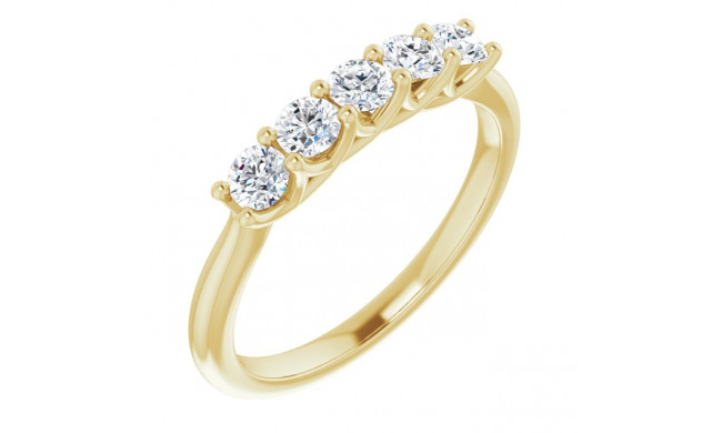 14K Yellow 1/2 CTW Diamond Anniversary Band - 1238736001P