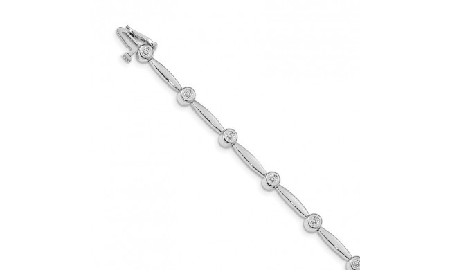 Quality Gold 14k White Gold AA Diamond Tennis Bracelet - X646WAA