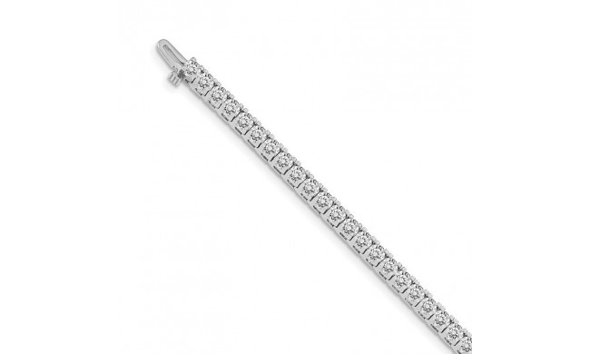 Quality Gold 14k White Gold AAA Diamond Tennis Bracelet - X735WAAA