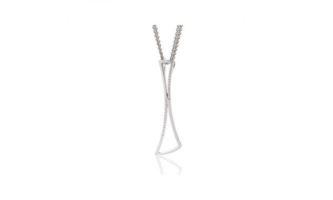 14k White Gold Breuning Diamond Pendant