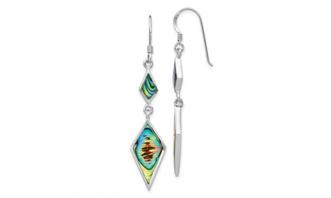 Quality Gold Sterling Silver Rhodium-plated Abalone Dangle Earrings - QE14938