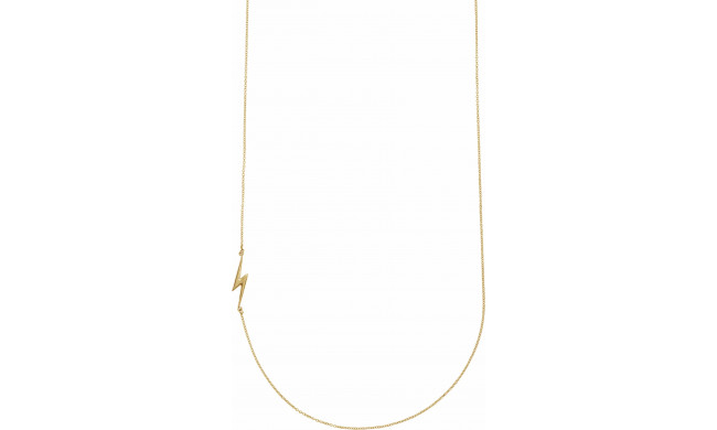 14K Yellow Lightning Bolt 18 Necklace - 86868606P