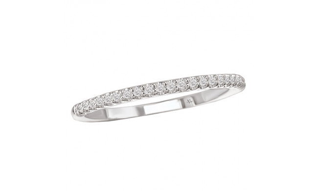 14k White Gold Complete Diamond Wedding Band