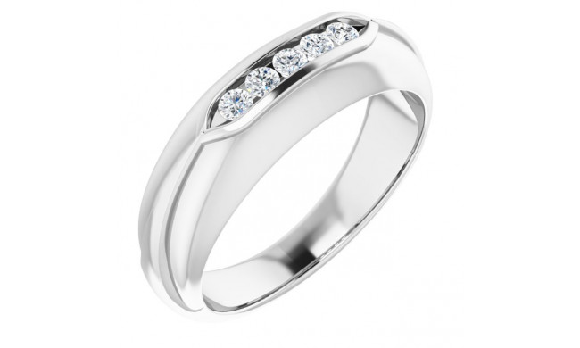 14K White 1/4 CTW Diamond Men's Ring - 98526012P